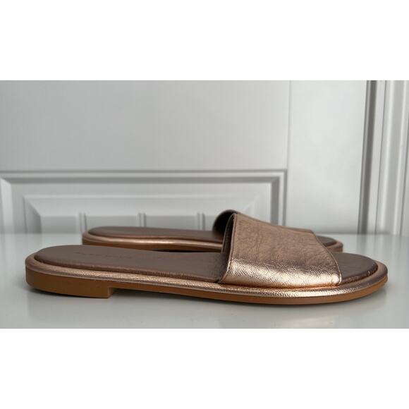 Pure Navy Rose Gold Slides - Made in Spain - Size 7.5 - Picture 2 of 6